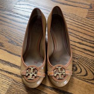Tory Burch brown and gold heels size 7
